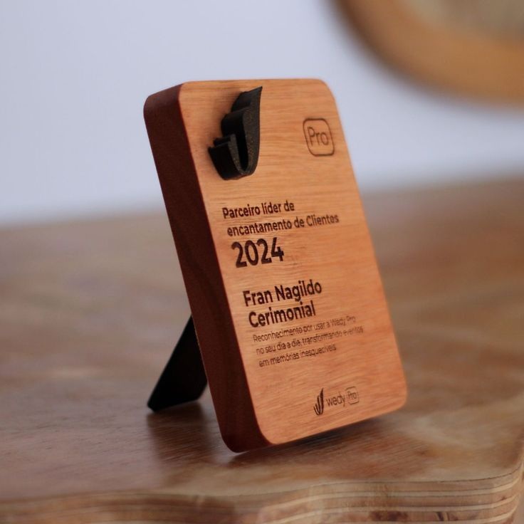 Freestanding wooden recognition award