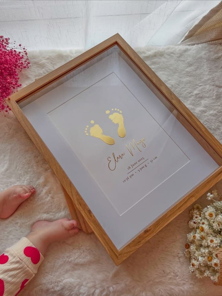 Baby Footprint Keepsake Frame